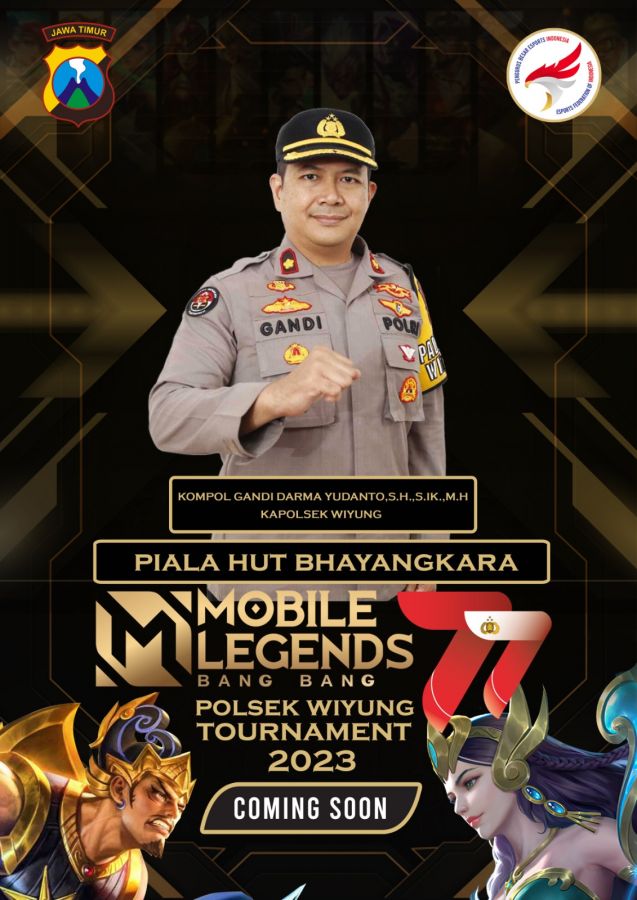 HUT Bhayangkara Ke-77, Polsek Wiyung  Polda Jatim Gelar Tournament Mobile Legends