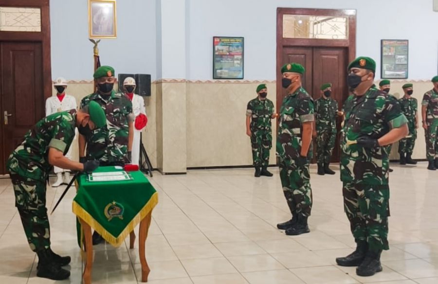 Jabatan Dandim 0813 Bojonegoro Resmi Berganti, Letkol Inf Bambang Hariyanto kepada Letkol Arm Arif