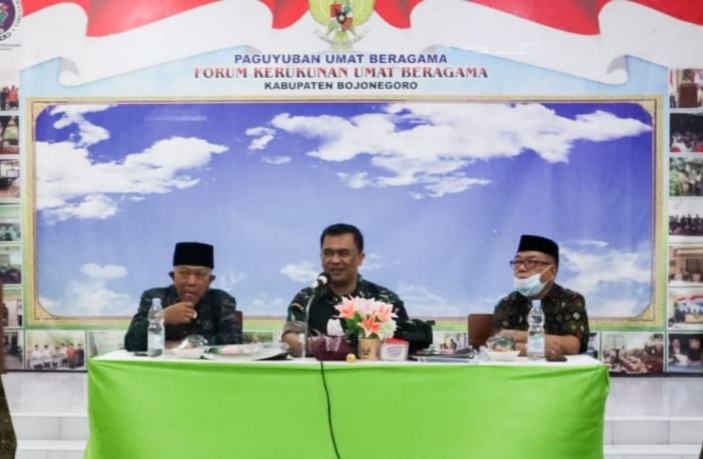 Jalin Sinergitas, Dandim B0813 Bojonegoro Silaturahmi dengan FKUB dan Tokoh Lintas Agama