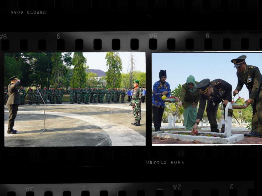 Jelang Peringatan HUT ke- 80 TNI, Kodim 0813  Bojonegoro Ziarah dan Tabur Bunga
