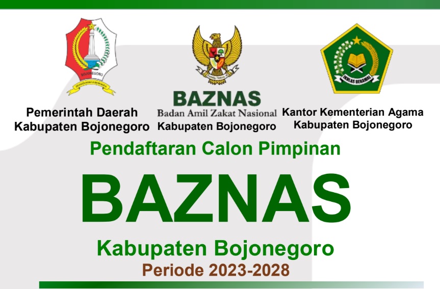 Kabupaten Bojonegoro Buka Pendaftaran Seleksi Calon Pimpinan Baznas dan Ini Syaratnya 