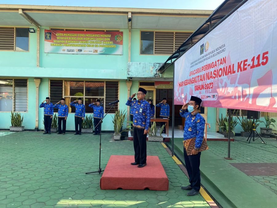Kanwil Kemenkumham Jatim Lapas Kelas IIA Bojonegoro Gelar Upacara Hari Kebangkitan Nasional Ke-115
