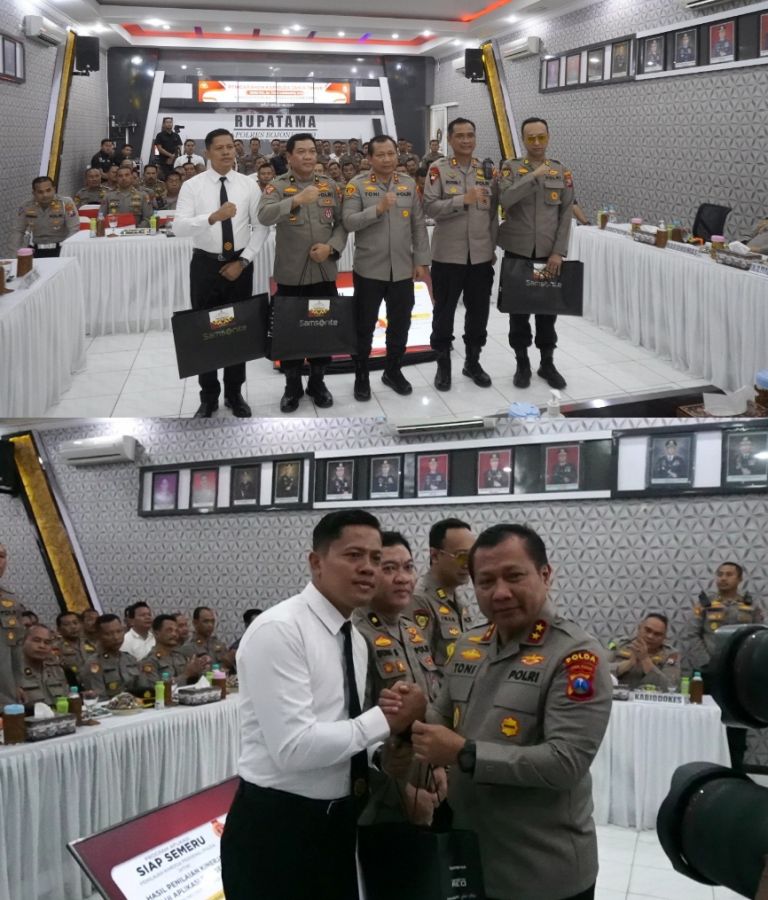 Kapolda Jatim Kunjungi dan Berikan Penghargaan Polres Bojonegoro