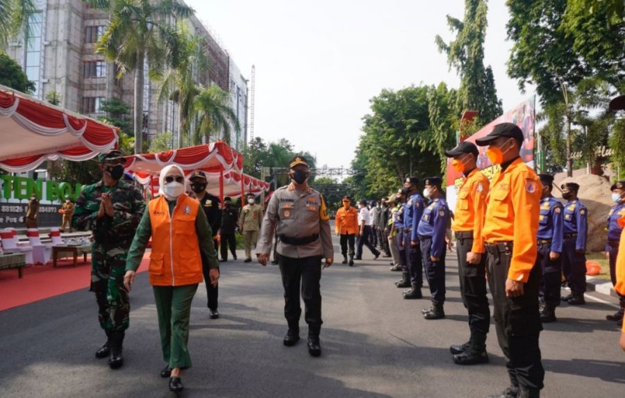 Kapolres AKBP EG Pandia Hadiri Apel Kesiapsiagaan Bencana Alam