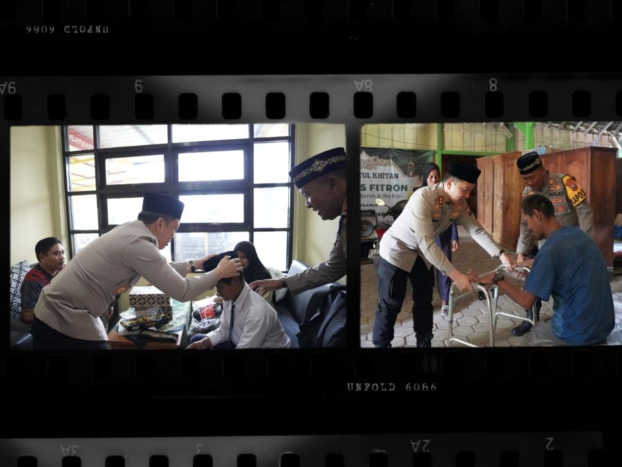 Kapolres Bojonegoro Berikan Bantuan Sosial bagi Warga Rentan