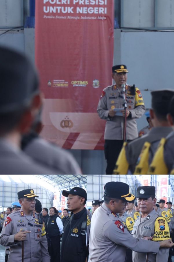 Kapolres Bojonegoro Cek Kesiapan Personel Pimpin Apel Bersama Polisi RW 