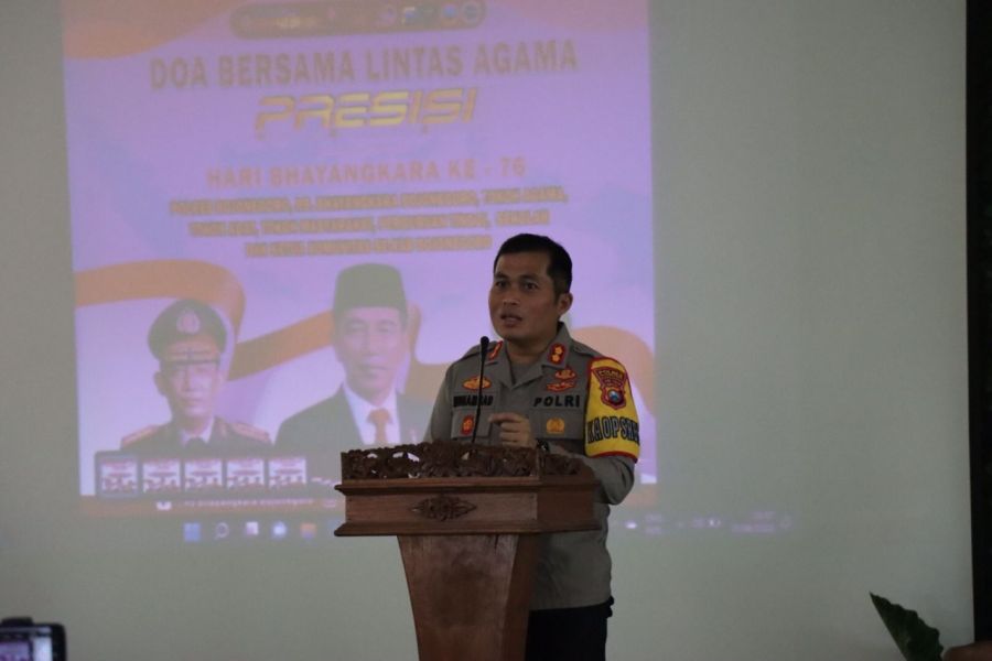 Kapolres Bojonegoro Hadiri Doa Bersama Lintas Agama Presisi