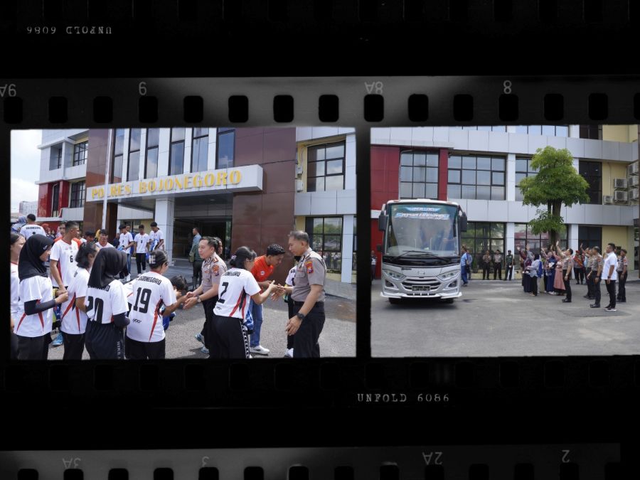 Kapolres Bojonegoro Lepas Tim Bola Voli U-18 Berlaga di Kejurprov Jatim