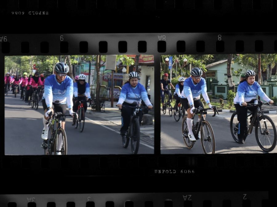 Pererat Kekompakan, Kapolres Gowes Bareng Pengurus Bhayangkari Cabang Bojonegoro