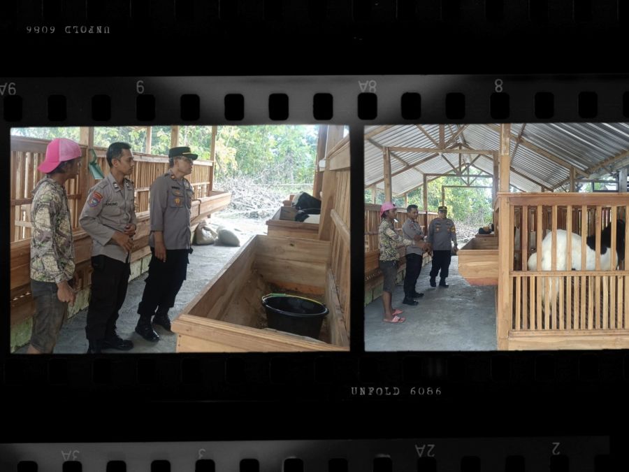 Kapolsek Dander  Sambang peternak Kambing di Desa Sumberagung Kec. Dander
