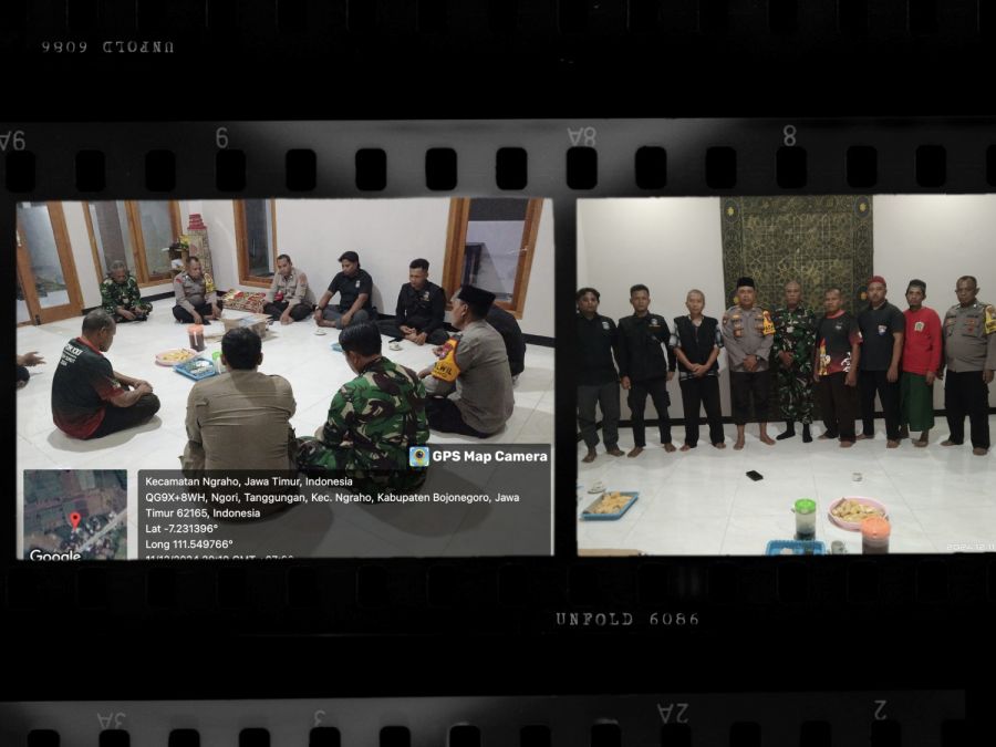 Kapolsek Ngraho Ngopi bareng bersama BKP Kecamatan Ngraho