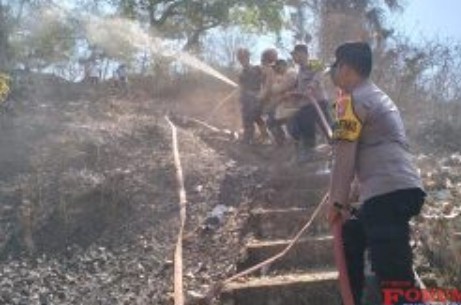 Kebakaran Hutan di Gunung Tambuh Lumajang, Tim Gabungan Berjibaku Padamkan Api