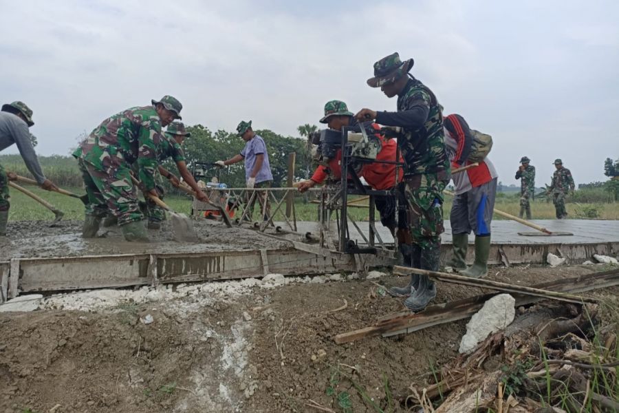 Kejar Target Satgas TMMD ke 114 Kebut Pengerjaan Jalan sepanjang 1.625 Meter