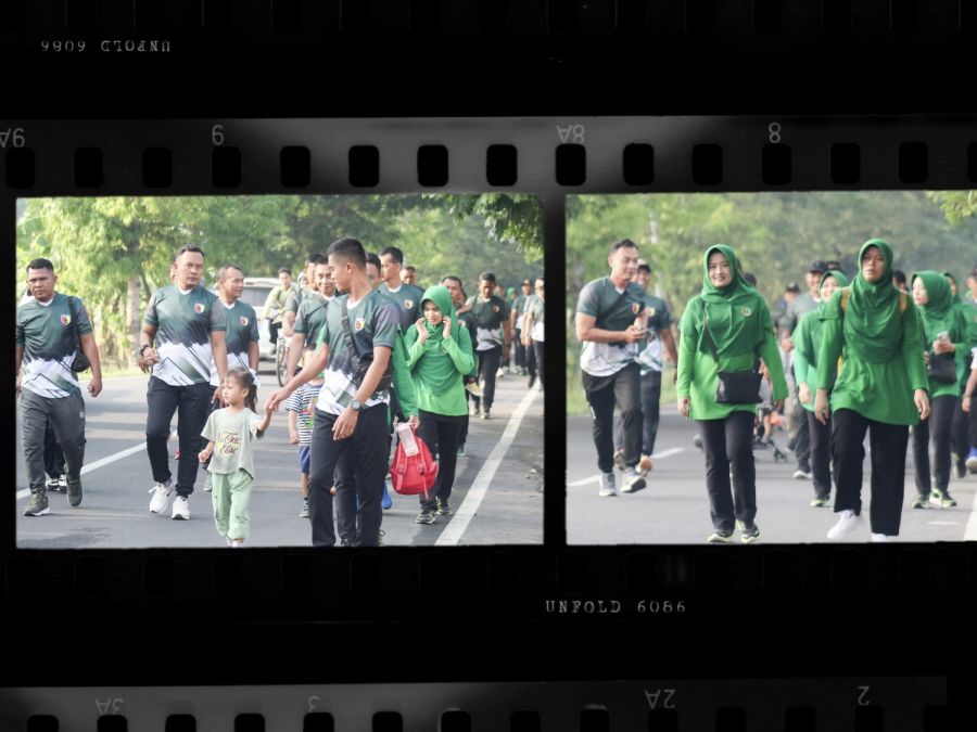 Keluarga Besar Kodim 0813 Bojonegoro Gelar Jalan Sehat Bersama