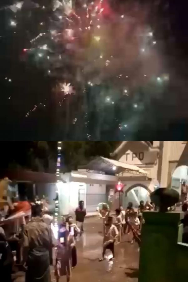 Kembang Api Iringi Takbir Keliling Ramaikan Idul Fitri 1444 H di Bojonegoro