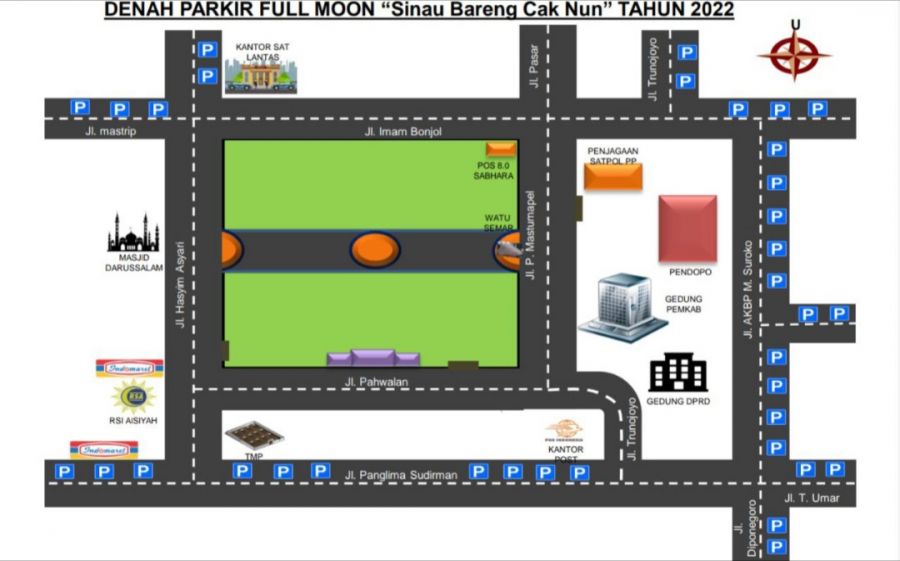 Kesiapan DLH dan Dishub Bojonegoro pada Acara Full Moon Sinau Bareng Cak Nun