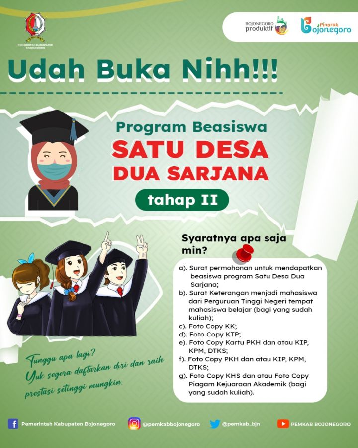 KNPI Bojonegoro Dukung Program Beasiswa Satu Desa Dua Sarjana Bagi Pemuda Potensial