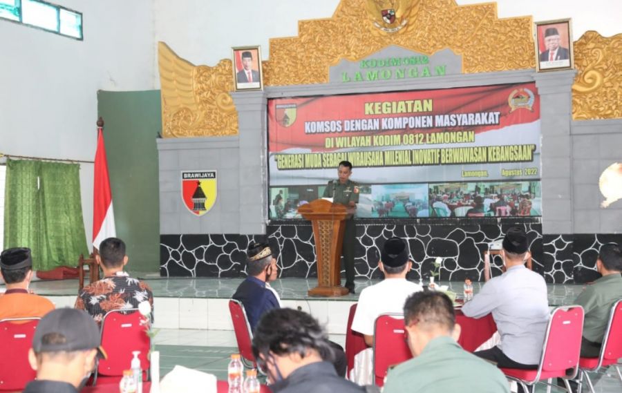 Kodim 0812 Lamongan Gelar Komsos Dengan Komponen Masyarakat