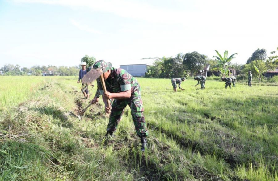 Kodim 0812/ Lamongan Siapkan Lahan Untuk Ketahanan Pangan