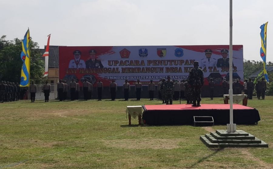 Kodim 0812/Lamongan Gelar Gladi Persiapan Upacara Penutupan TMMD ke-114