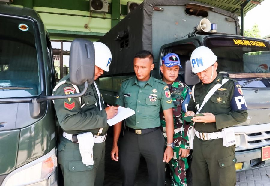 Kodim 0813 Bojonegoro Cek Kelengkapan dan Kelayakan Randis Anggota Jajaranya