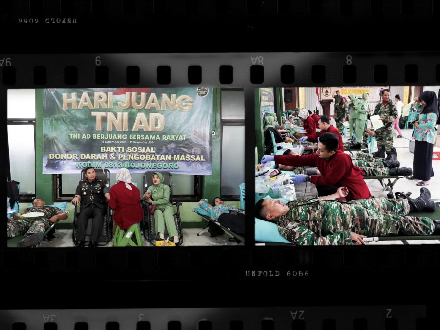 Kodim 0813 Bojonegoro Menggelar Bakti Sosial Donor Darah dan Pengobatan Massal
