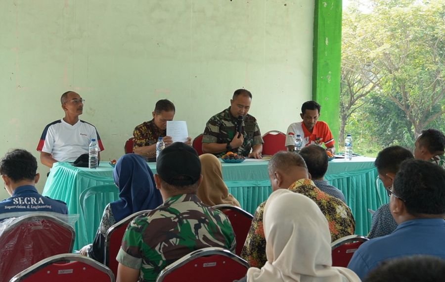 Kodim 0813 Bojonegoro Sosialisasikan Program TMMD 129 di Desa Kesongo Kedungadem
