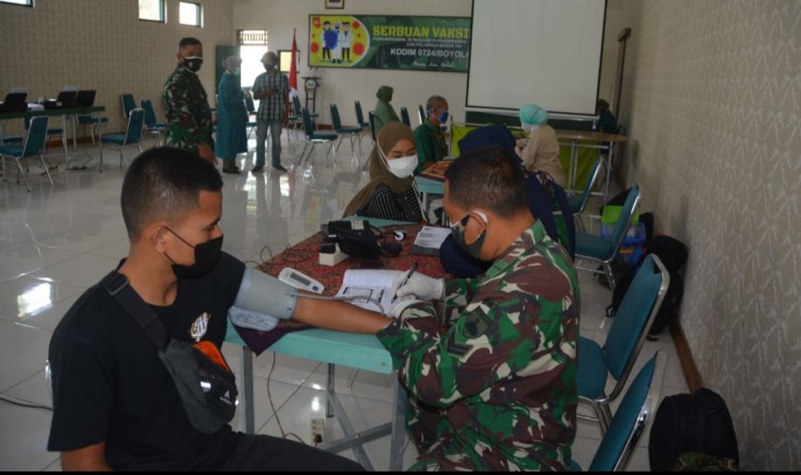 Kodim Boyolali Gencarkan Vaksinasi Tahap Dua