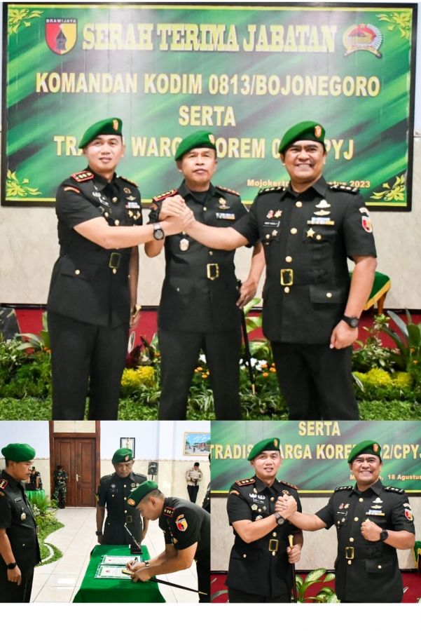 Komandan Komando Distrik Militer 0813 Bojonegoro Resmi Berganti