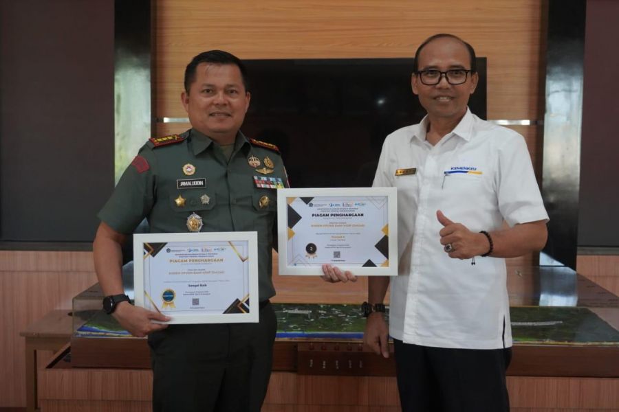 Korem 071 Wijayakusuma Terima Apresiasi KPPN Purwokerto Awards