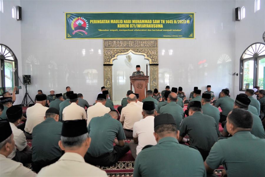 Korem Wijayakusuma Peringati Maulid Nabi Muhammad SAW