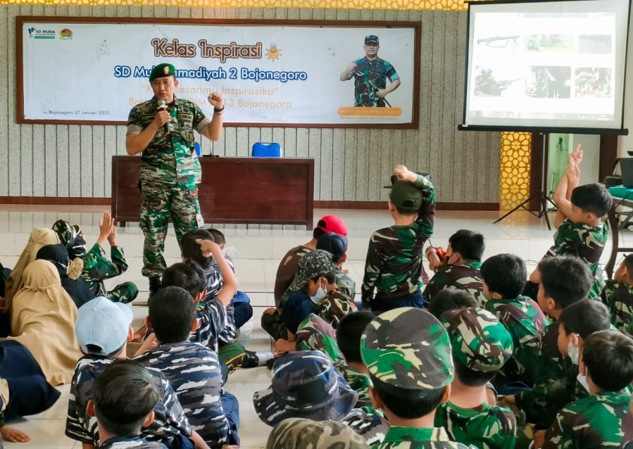 Kunjungan Kelas Inspirasi, Kodim 0813 Bojonegoro kenalkan Tugas TNI