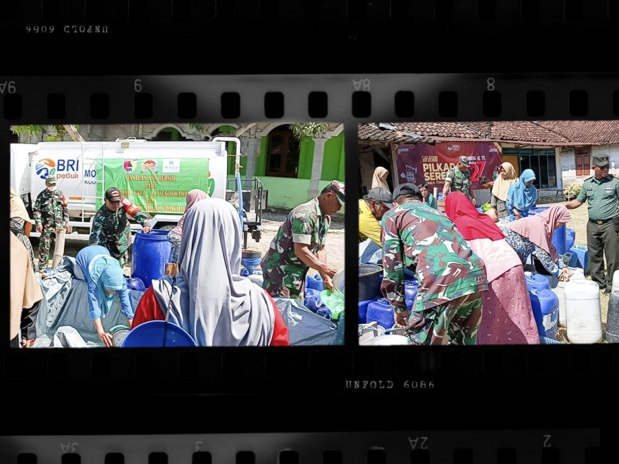Lagi, Babinsa Kodim 0813 Bojonegoro Salurkan 40 Ribu Liter Air Bersih untuk Warga Sugihwaras
