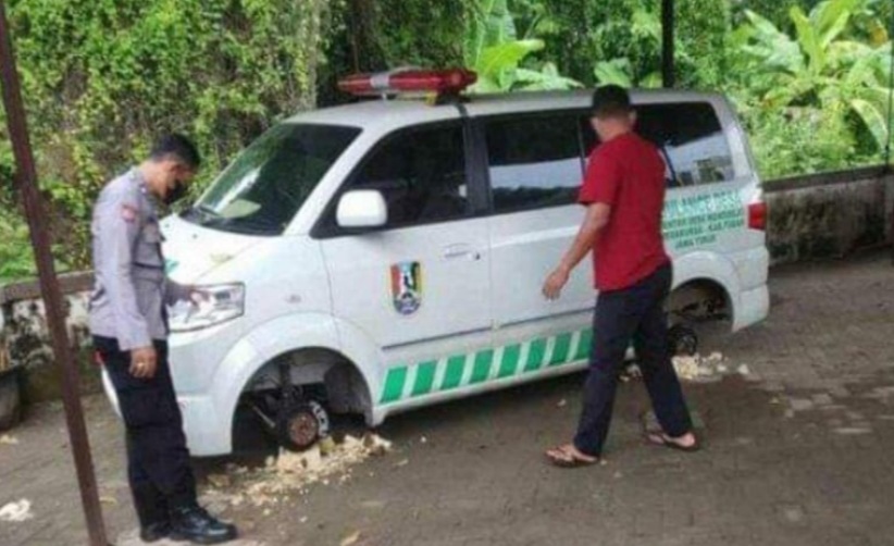 Kembali Marak Pencurian Ban, Empat Ban Mobil Ambulan Jadi Sasaran Maling