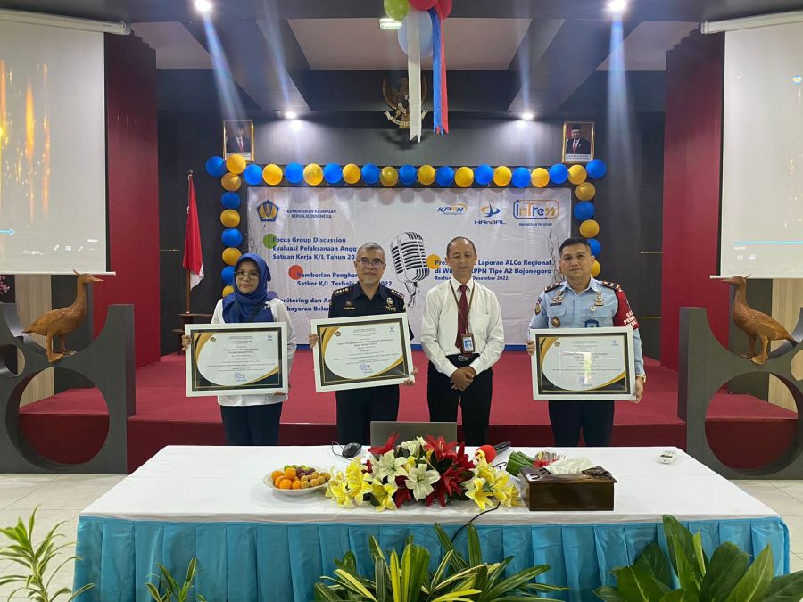 Lapas Bojonegoro Raih Penghargaan Terbaik III Pengelolaan IKPA Se-KPPN Bojonegoro TA 2022