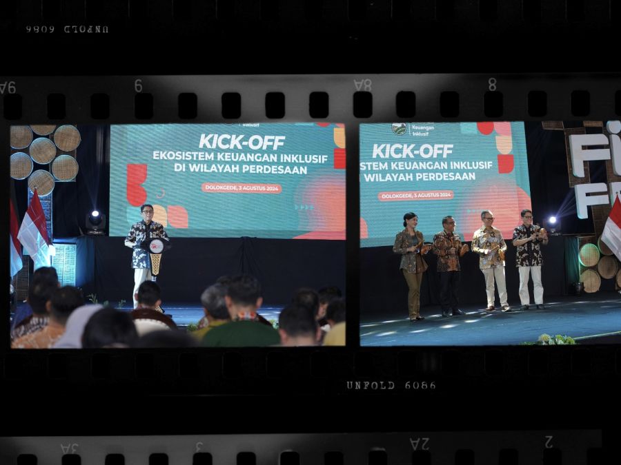 Launching KICK Off EKI di Dologede, Mensesneg  dan Dewan OJK Bersama Pj Andrianto Pukul Kentongan