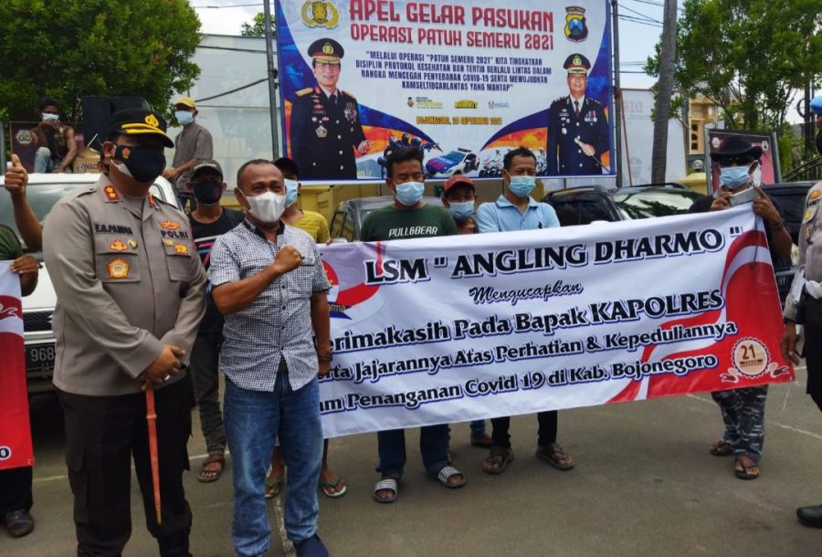 LSM Angling Dharma Apresiasi Kinerja Kapolres Bojonegoro Dukung Penanganan Covid-19