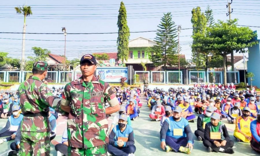 Masa Pengenalan Lingkungan Sekolah, Ratusan Prajurit Kodim 0813 Bojonegoro Diturunkan