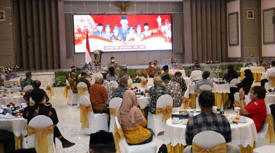 Menkopolhukam Silaturahmi Dengan Budayawan dan Seniman Se-Jatim di Gedung Mahameru Polda Jatim