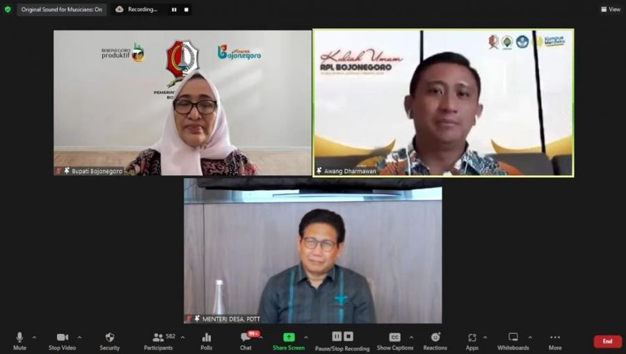 Menteri Desa PDTT: RPL Bojonegoro Investasi SDM Jangka Panjang