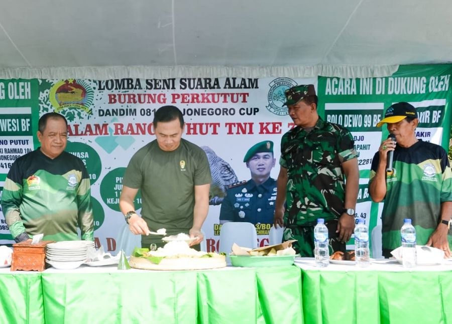 Meriahkan HUT TNI ke- 78, Kodim 0813 Bojonegoro Gelar Lomba Seni Suara Alam Burung Perkutut