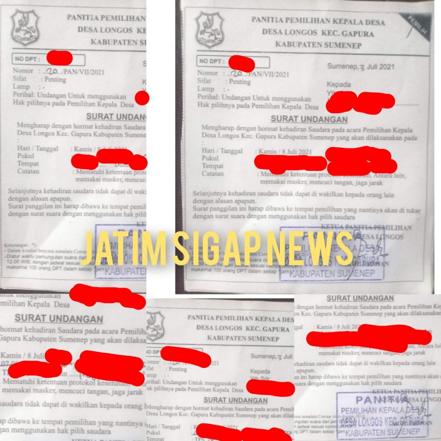 Miris, Salah satu Oknum Mengambil Surat Undangan Pilkades yang Bukan Haknya di TPS 5 Dusun Longos