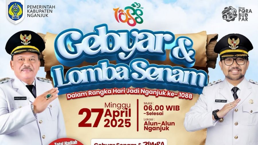 Nganjuk Siap Bergoyang! Gebyar dan Lomba Senam Meriahkan Hari Jadi Ke-1088