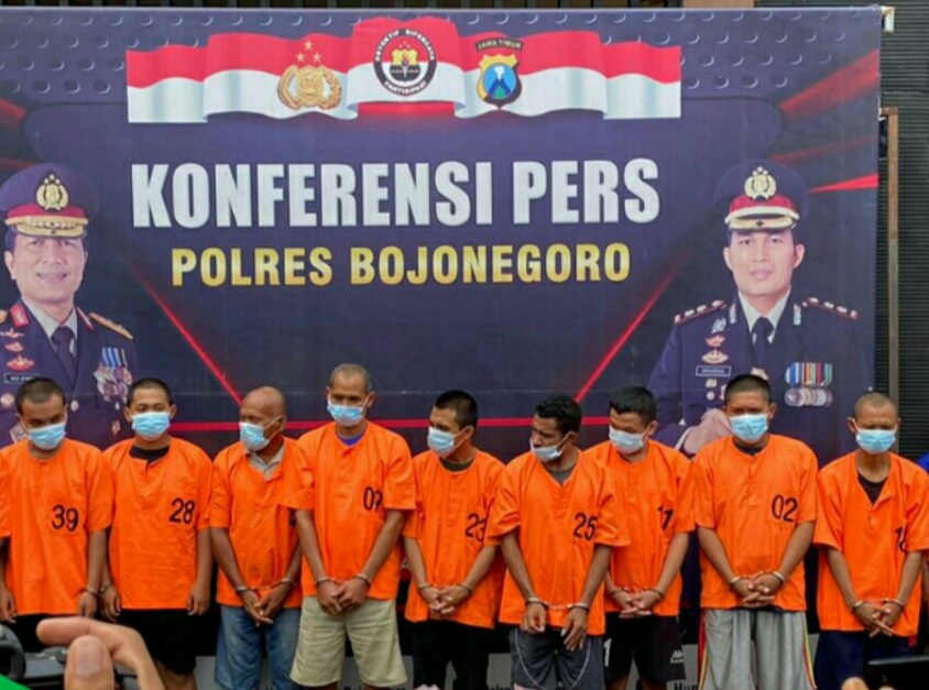 Operasi Pekat Polres Bojonegoro Berhasil Ungkap 129 Kasus Dengan 146 Tersangka
