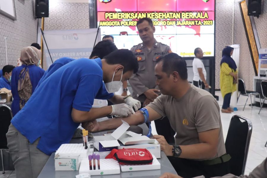 Pastikan Kesehatan Personel, Polres Bojonegoro Gelar Rikkes Berkala