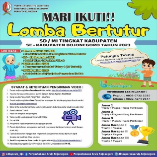 Pemkab Bojonegoro Akan Gelar Lomba Bertutur Tingkat SD/MI Se-Kabupaten Bojonegoro Tahun 2023