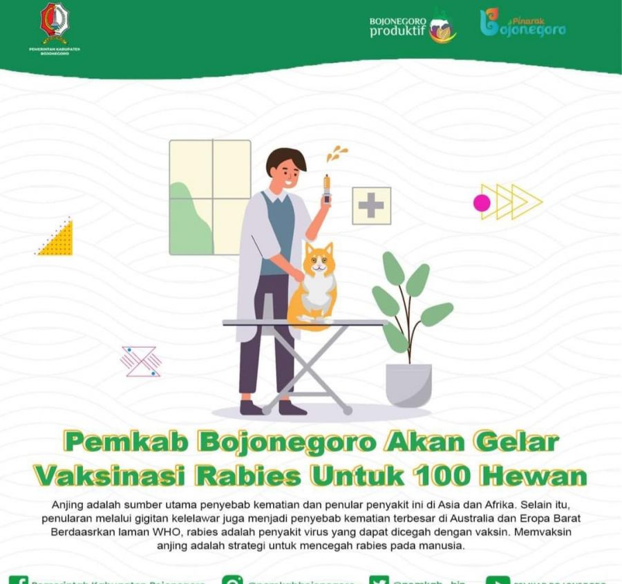 Pemkab Bojonegoro Akan Gelar Vaksinasi Rabies untuk 100 hewan