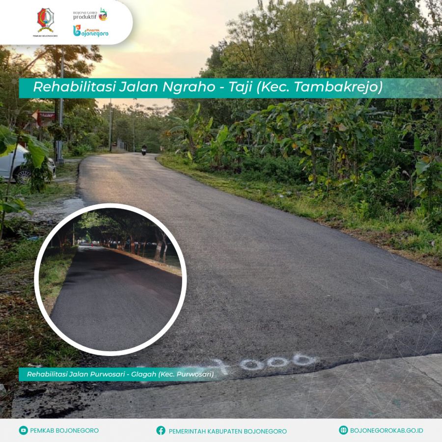 Pemkab Bojonegoro Aspal Jalan Rigid di 12 Titik Dari 6 Kecamatan 13.573 Km Tahun 2022