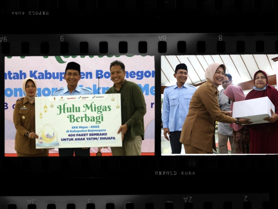 Pemkab Bojonegoro Bersama SKK Migas dan KKKS Beri Bantuan Sembako Bagi Yatim Piatu dan Dhuafa