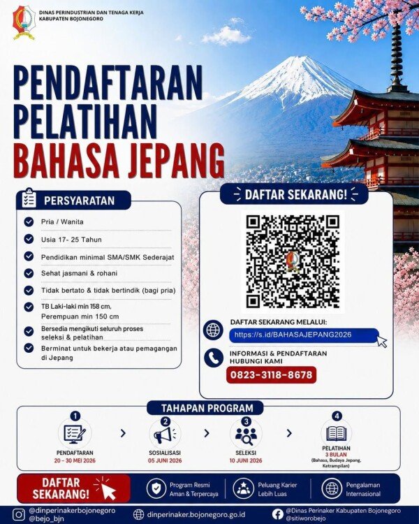 Pemkab Bojonegoro Buka Program Pelatihan Bahasa Jepang